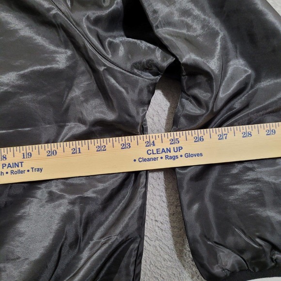 North & Acrux Jacket Mens Medium Black Satin Jets‎ Windbreaker Retro Style - Picture 8 of 12